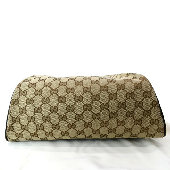 Shop GUCCI Monogram Canvas Logo Backpacks by winwinco