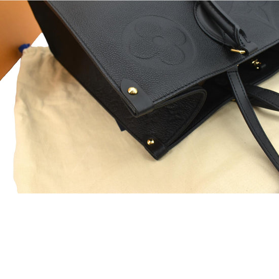 RvceShops Revival, LOUIS VUITTON Onthego GM Monogram Empreinte Leather  Tote Bag Black Holiday Deals