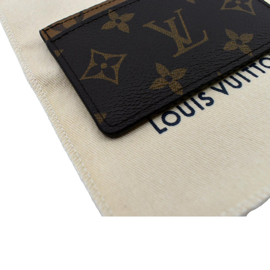 Authentic Louis Vuitton Monogram Reverse Monogram Card Holder M69161