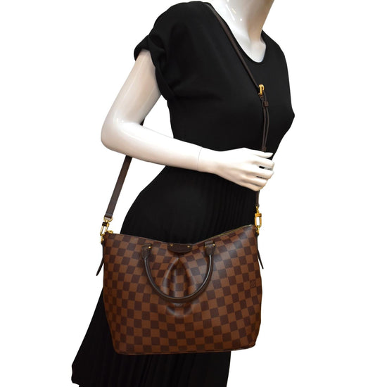 Brown Louis Vuitton Damier Ebene Siena PM Bag For Sale at 1stDibs