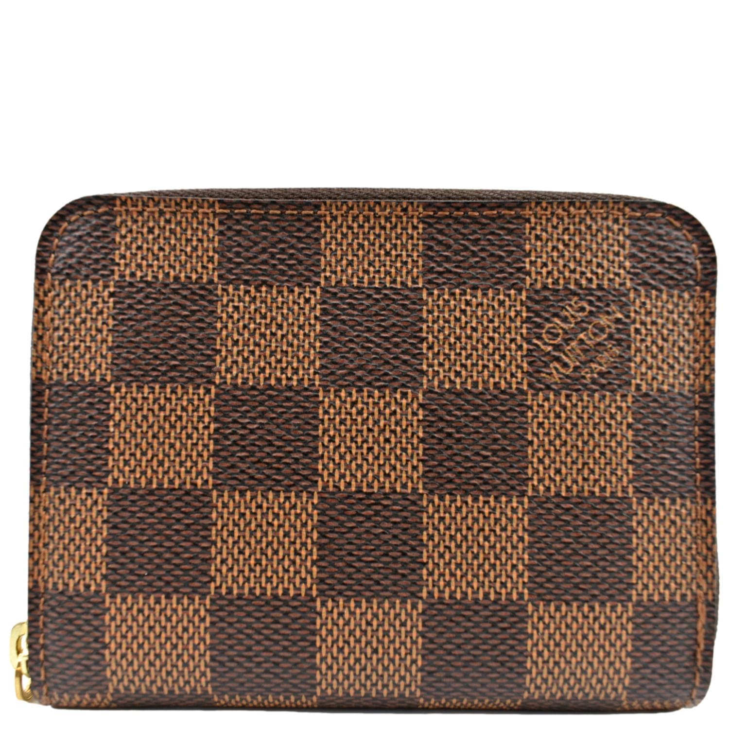 LOUIS VUITTON Damier Ebene Zippy Coin Purse Brown