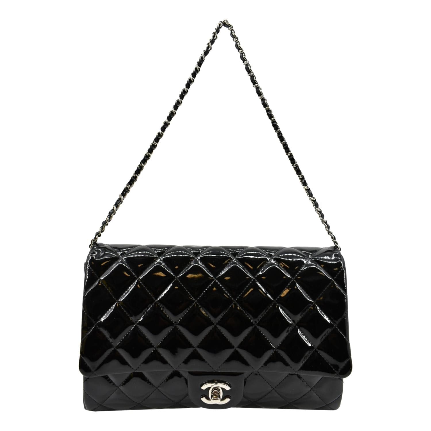 Chanel Pre-owned 2012-2013 Medium Double Flap Shoulder Bag - Black