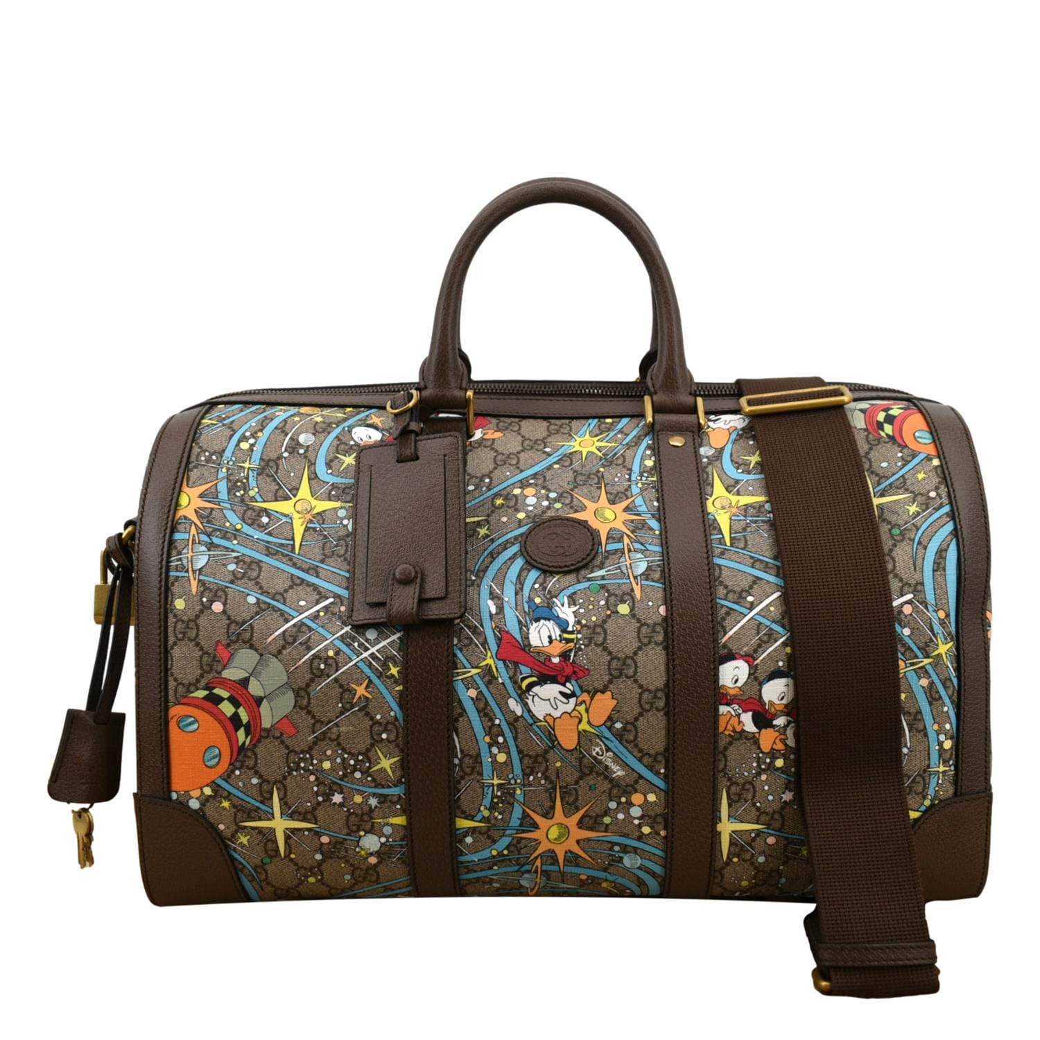 Gucci x Disney GG Supreme Donald Duck Coin Pouch - Brown Mini Bags