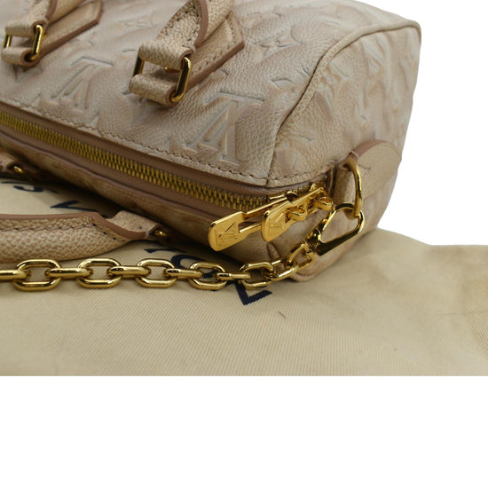 LOUIS VUITTON Speedy B Bandouliere 20 Stardust Beige Leather