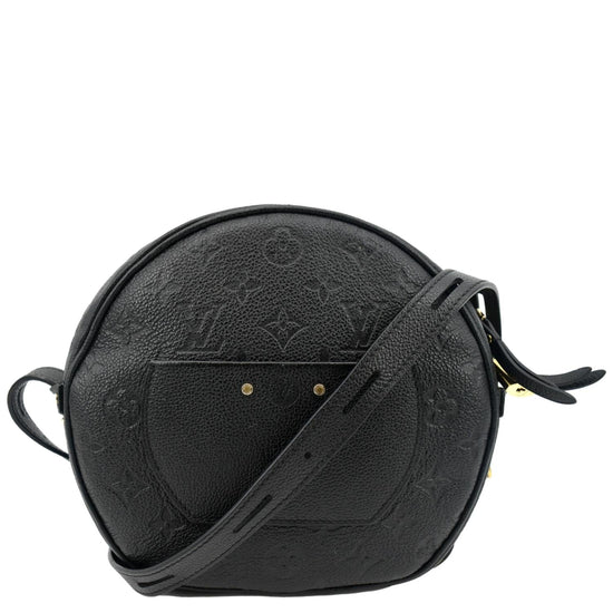 Louis Vuitton Black Empreinte Leather Boite Chapeau Souple MM