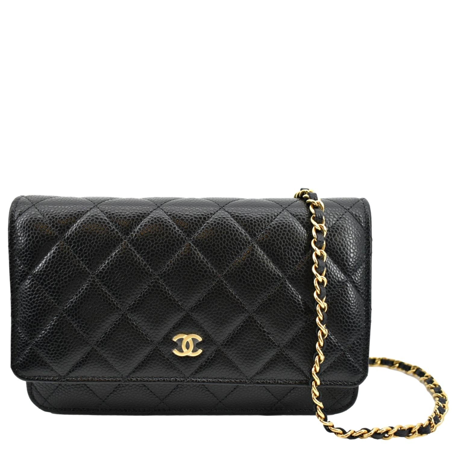 CHANEL Caviar Wallet On Chain WOC Black Shoulder Bag Crossbody Leather  ref.707053 - Joli Closet