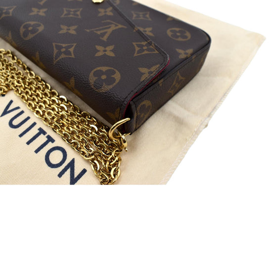 LOUIS VUITTON POCHETTE FELICIE RED CROSS-BODY BAG 217017131 