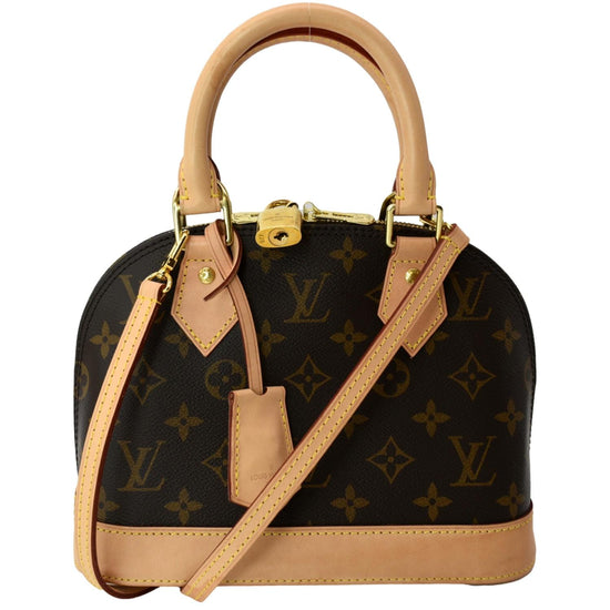 LOUIS VUITTON #38816 Alma Brown Monogram Canvas Satchel Bag