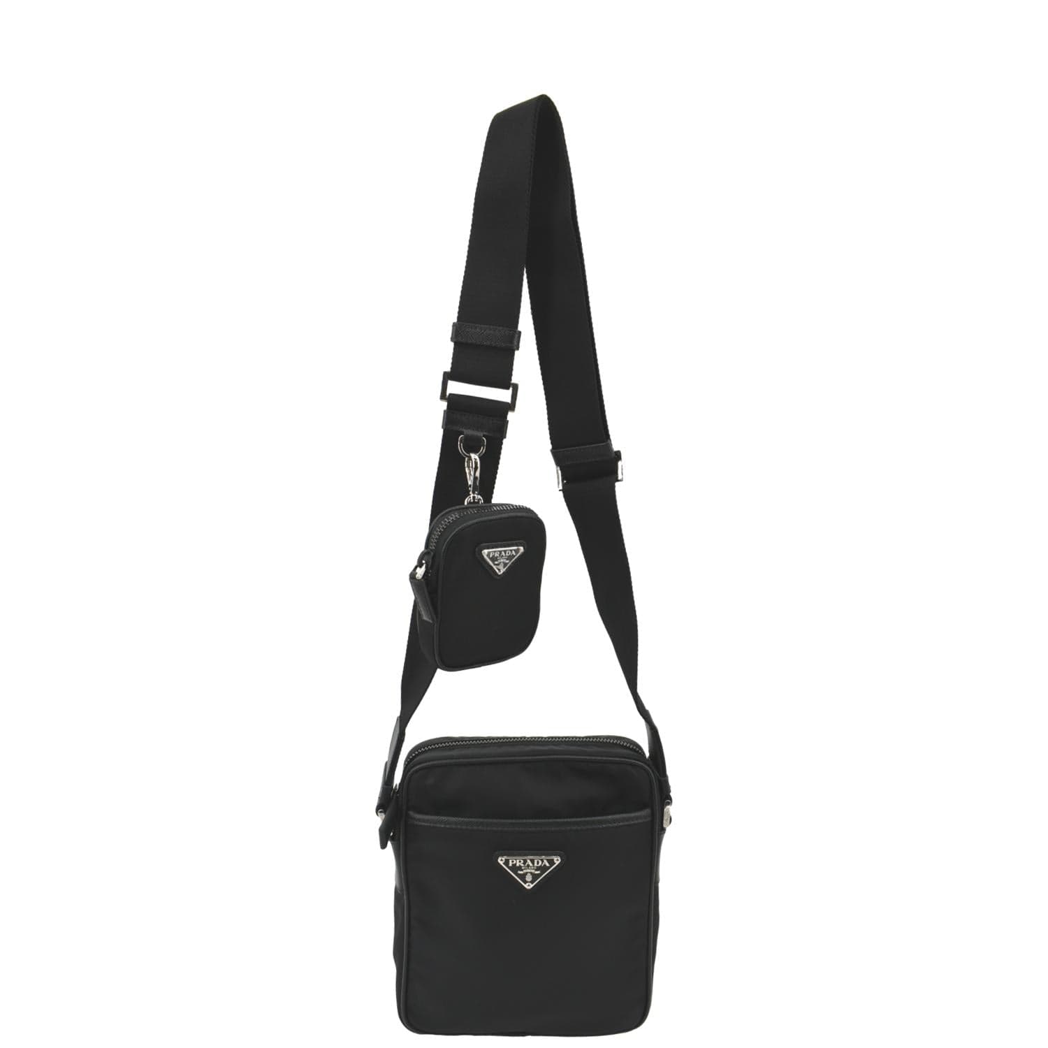 Prada Re-nylon And Saffiano Leather Shoulder Bag in Black for Men