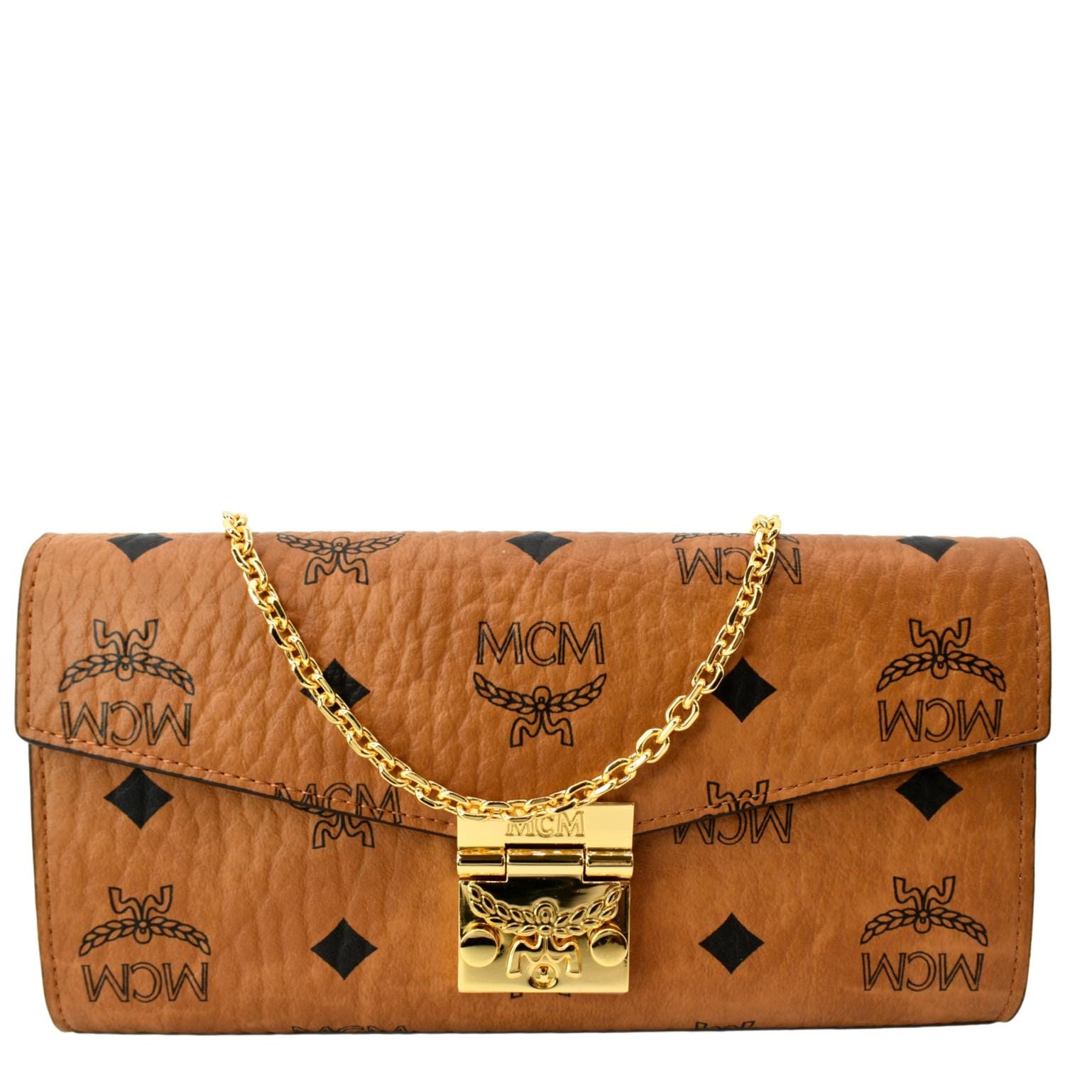 Brown MCM Visetos Patricia Crossbody Bag