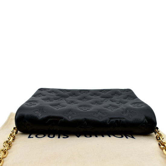 Shop Louis Vuitton MONOGRAM Pochette Coussin Monogram-embossed lambskin  Black by CHARIOTLONDON