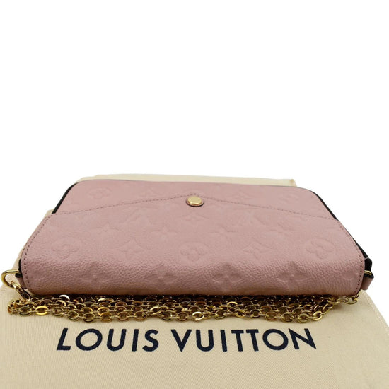 LOUIS VUITTON Empreinte Pochette Felicie Chain Wallet Cognac 1099061