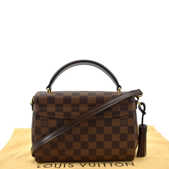 🔥NEW LOUIS VUITTON Croisette Damier Ebene Red Crossbody Bag FULL GIFT  RARE!