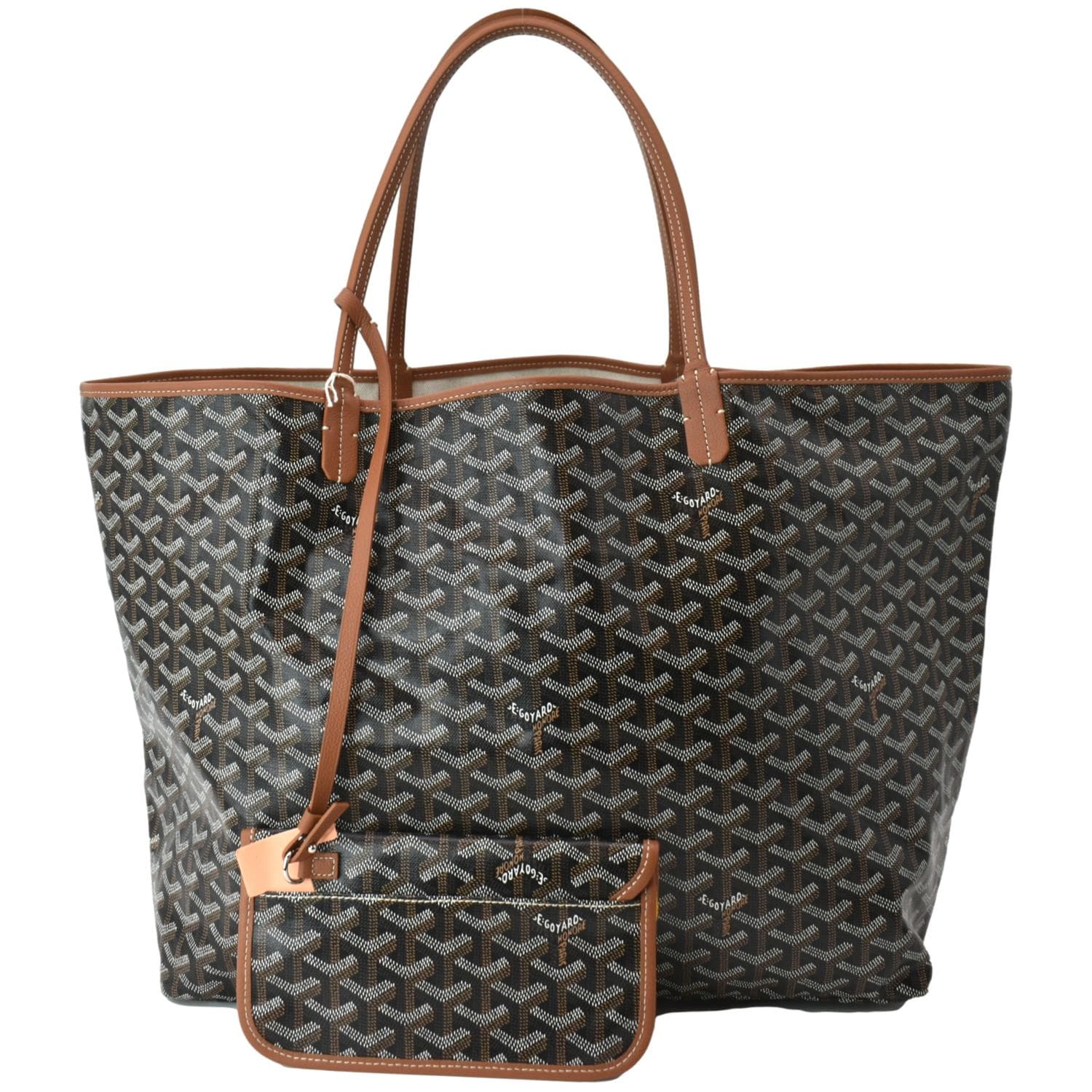 Goyard Saint Louis GM Canvas Tote Shoulder Bag Tan