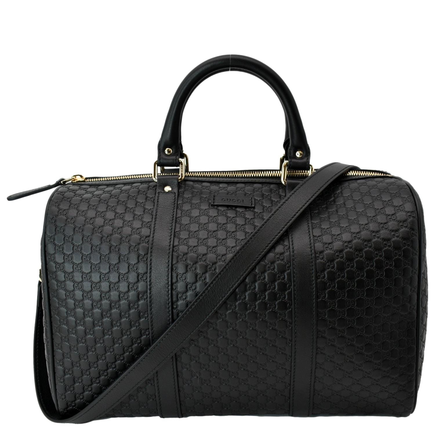 Gucci Nice Microguccissima-Leather Boston Bag in Black