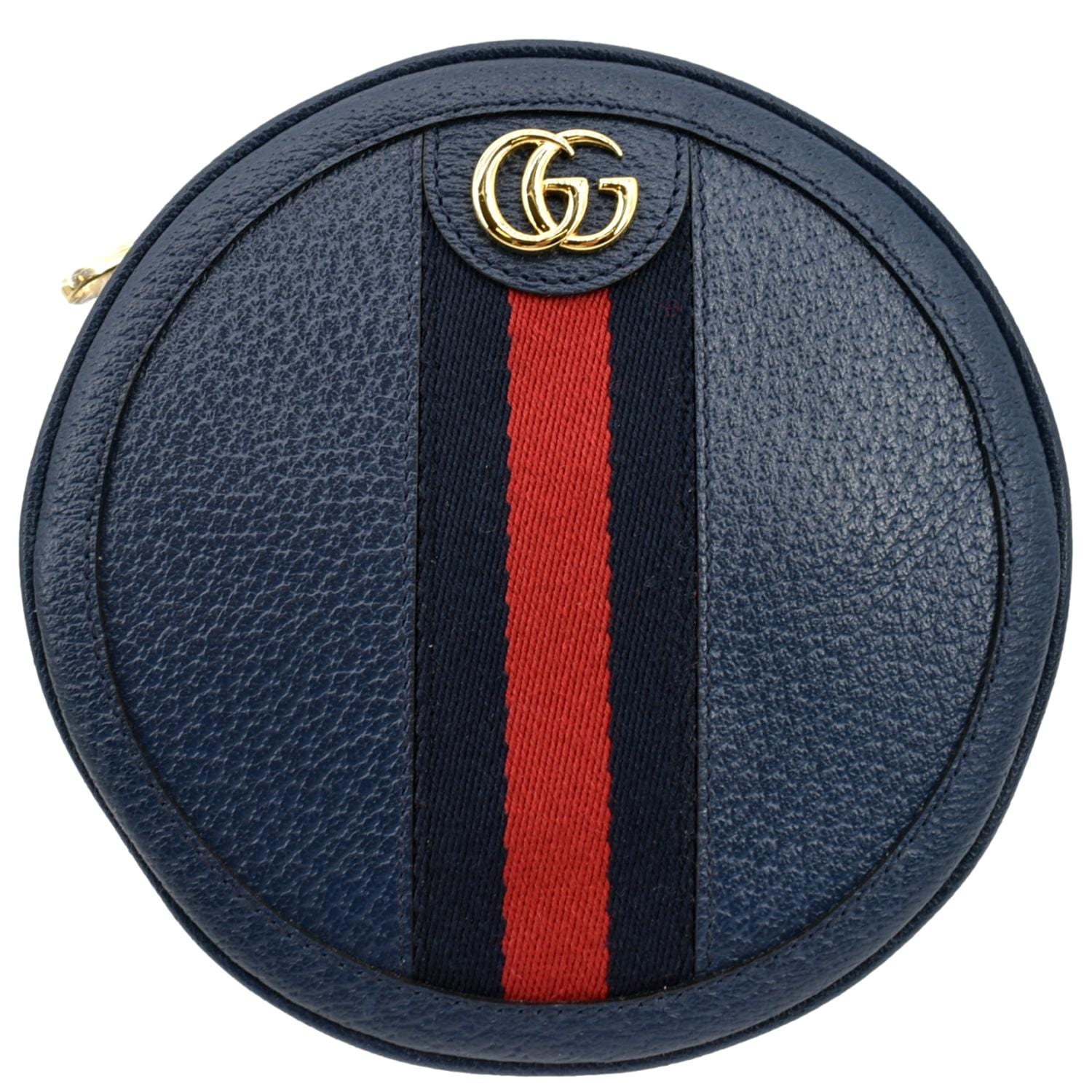 Gucci Horsebit Coin Case Oval Round GG Supreme Canvas Leather 622040 B