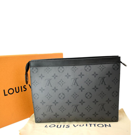 Louis Vuitton Pochette Voyage Monogram Eclipse MM Black/Grey in Coated  Canvas with Dark Silver - US