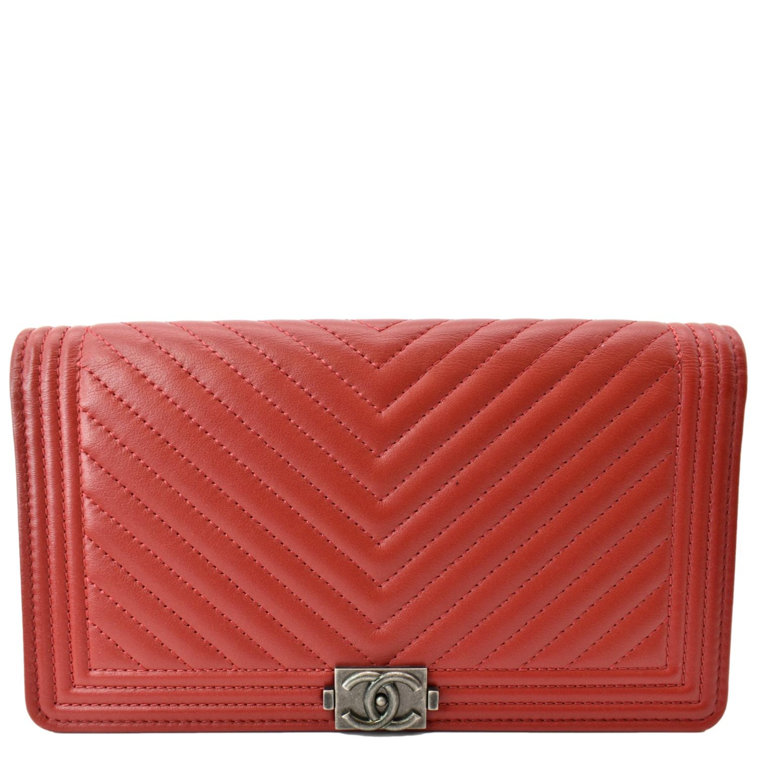 CHANEL Chevron Flap Long Wallet