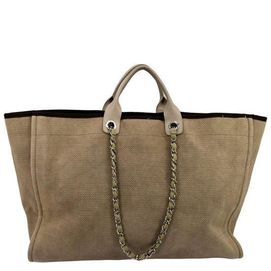 Chanel Beige Canvas Xl Deauville Tote in Natural