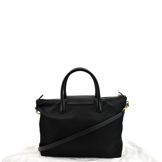 Prada BN1841 Tessuto Vitello Daino Tote Ghw (Black) – ValiseLaBel