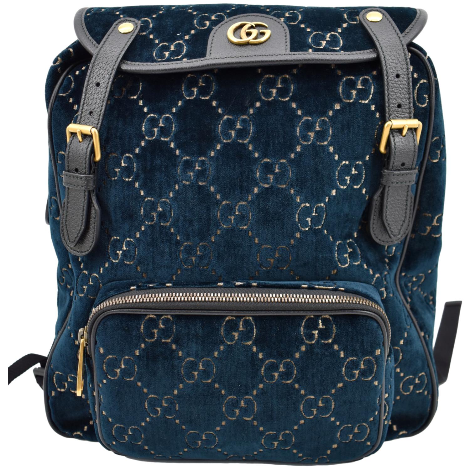 Pre-owned Gucci Fabric Shoulder Bag In Blue