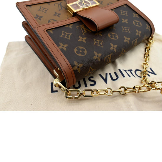 Louis Vuitton Dauphine Chain Wallet Monogram Reverse Brown in Coated  Canvas/Calf Leather with Gold-tone - US