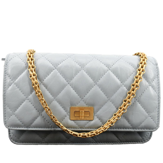 Chanel Classic Quilted WOC Crossbody Bag Light Blue in Leather with Gold-tone  - US