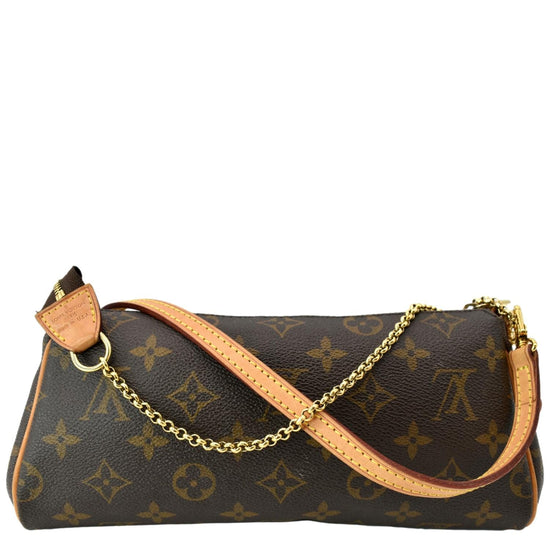 LOUIS VUITTON Pochette Eva Monogram Canvas Crossbody Bag Brown