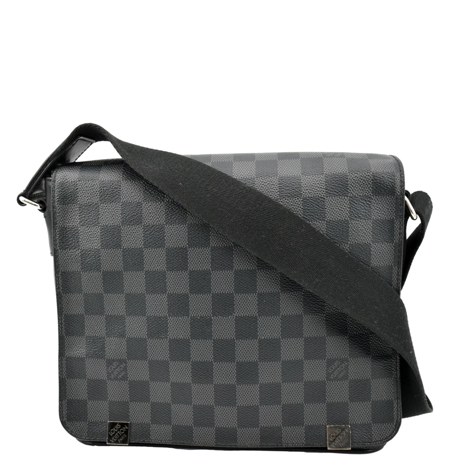 Louis Vuitton District PM Messenger Bag Damier Graphite Black