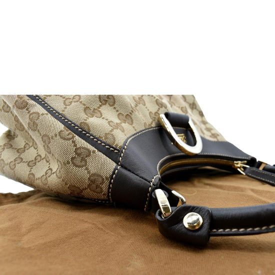D-ring cloth handbag Gucci Brown in Cloth - 19570724