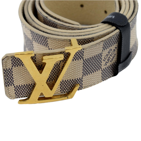 Louis Vuitton Cream Damier Azur LV Belt