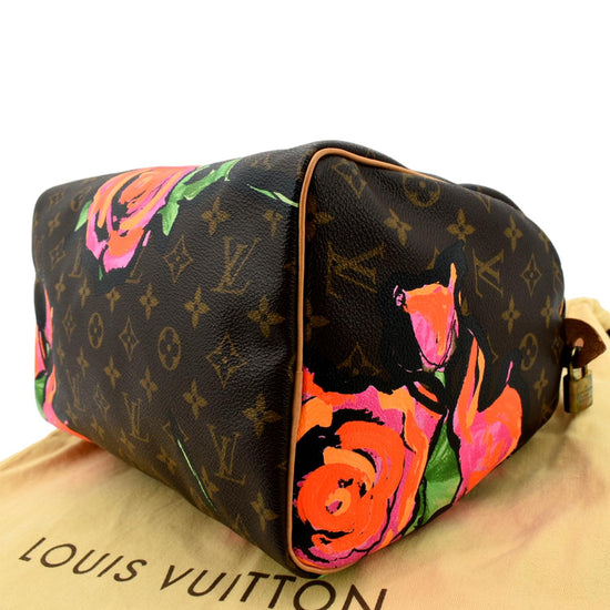 Louis Vuitton Speedy Handbag Limited Edition Monogram Roses 30