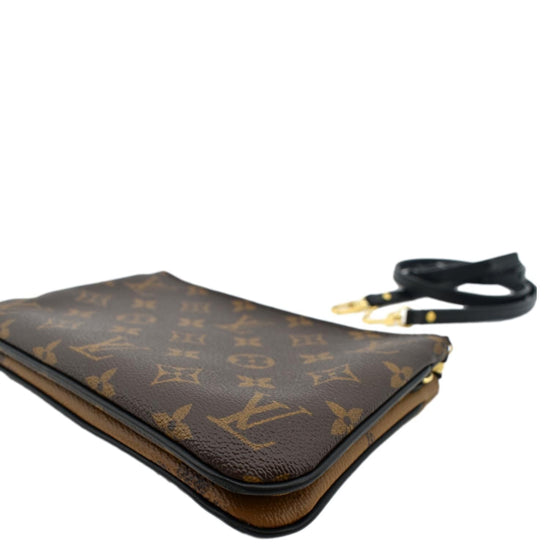 LOUIS VUITTON Monogram Giant Double Zip Pochette Rouge 1289876