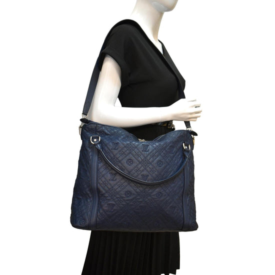 LOUIS VUITTON Antheia Ixia MM Leather Shoulder Bag Blue