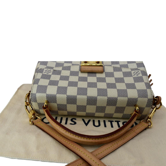 Louis Vuitton LV Croisette damier azur Beige Leather ref.384830 - Joli  Closet