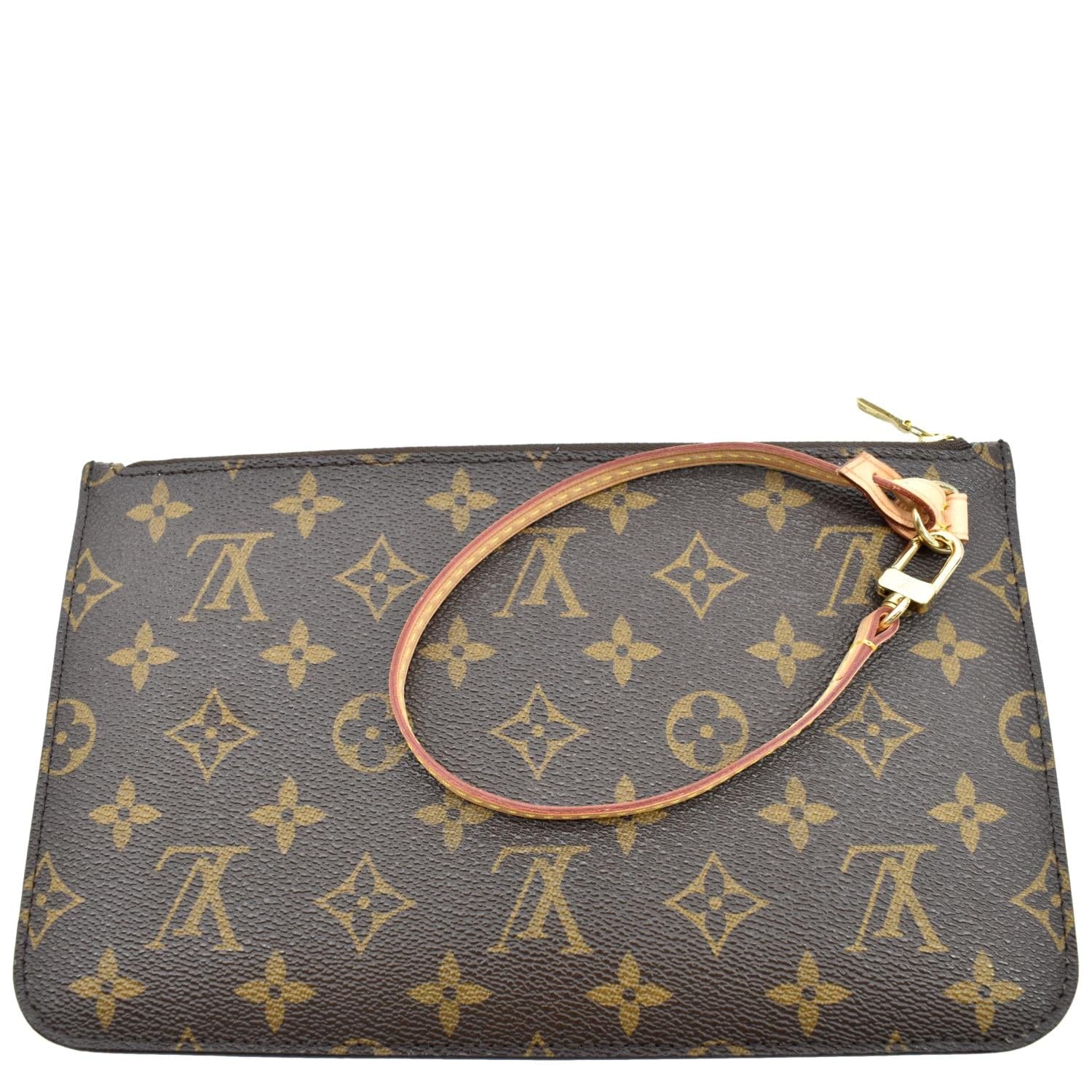 Louis Vuitton Ellipse Wristlet Clutch Monogram Canvas Brown Leather  ref.499594 - Joli Closet