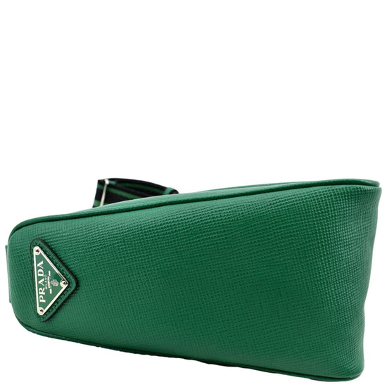 Prada Green Saffiano Leather Chain Shoulder Bag QNBHIA3RGB000