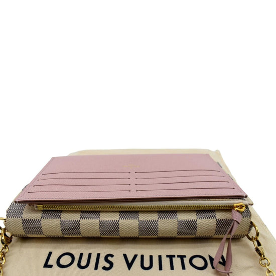 Louis Vuitton Felicie Pochette Damier Azur Canvas White - NOBLEMARS