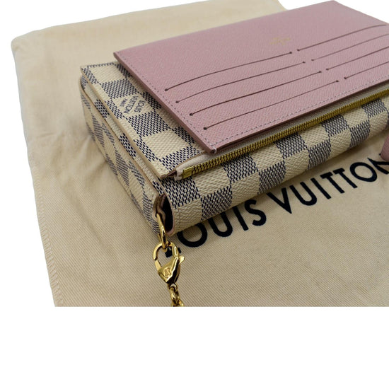 Louis Vuitton Felicie Pochette Damier Azur Canvas White - NOBLEMARS