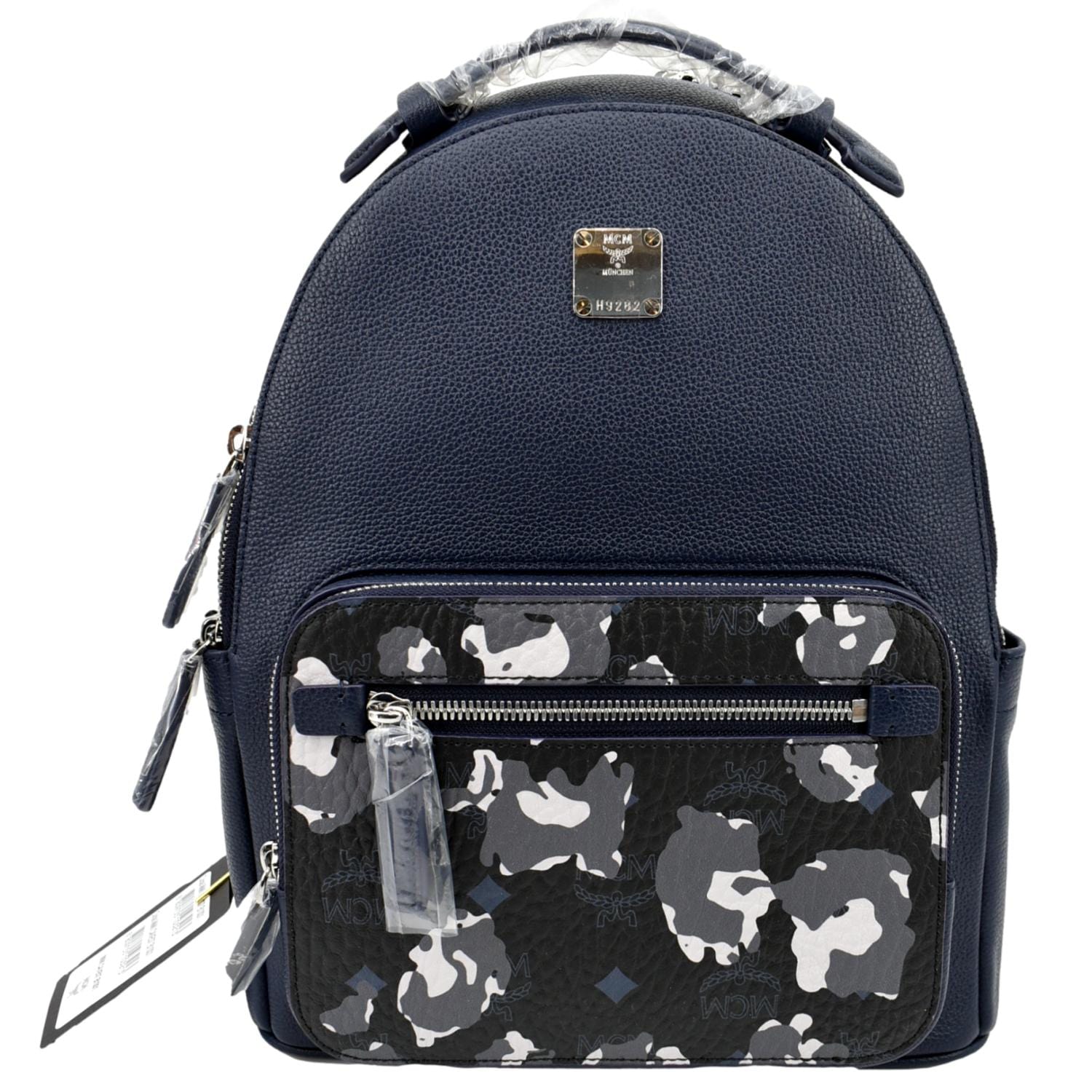 MCM, Bags, Blue Mcm Backpack With Studs