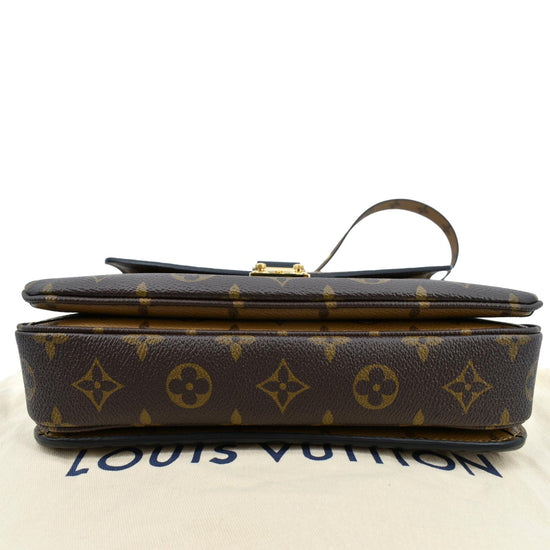 Louis Vuitton Brown Reverse Monogram Coated Canvas Pochette Métis Gold Hardware, 2021 (Like New), Womens Handbag