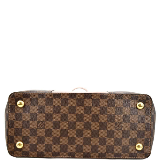 Louis Vuitton Magnolia Damier Ebene Canvas and Taurillon Leather Jersey Tote  at 1stDibs
