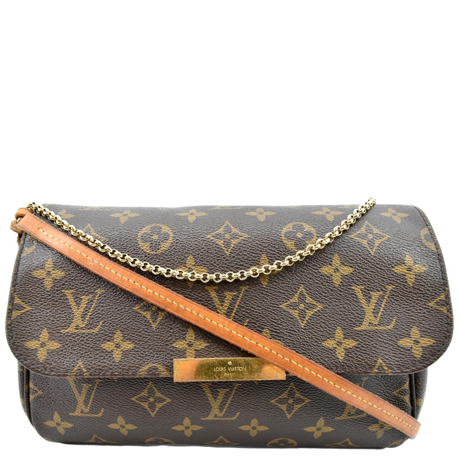 Louis Vuitton Favorite MM Monogram Chain Clutch Crossbody (SA2154