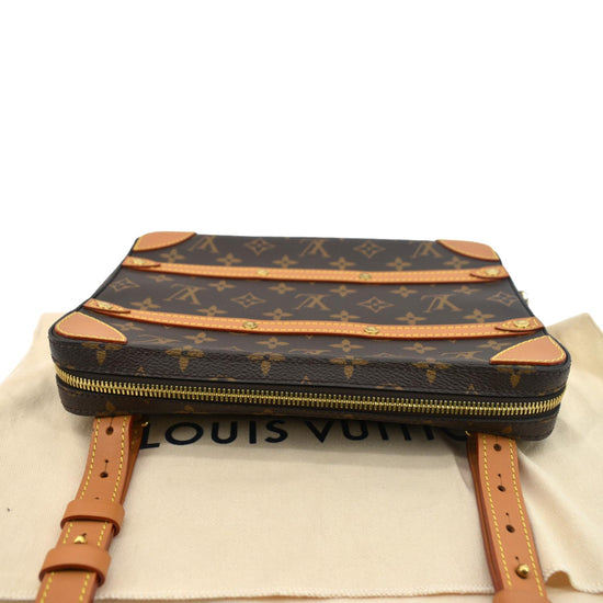 Louis Vuitton Brown Monogram Soft Trunk Messenger PM Gold Tone Hardware (Very Good), Handbag