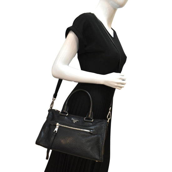 Prada Vitello Phenix Leather One Shoulder Brown ref.952645 - Joli Closet