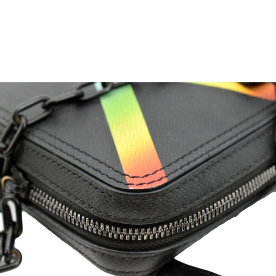 LOUIS VUITTON Bag DANUBE Messenger Shoulder TAIGA Rainbow Multi