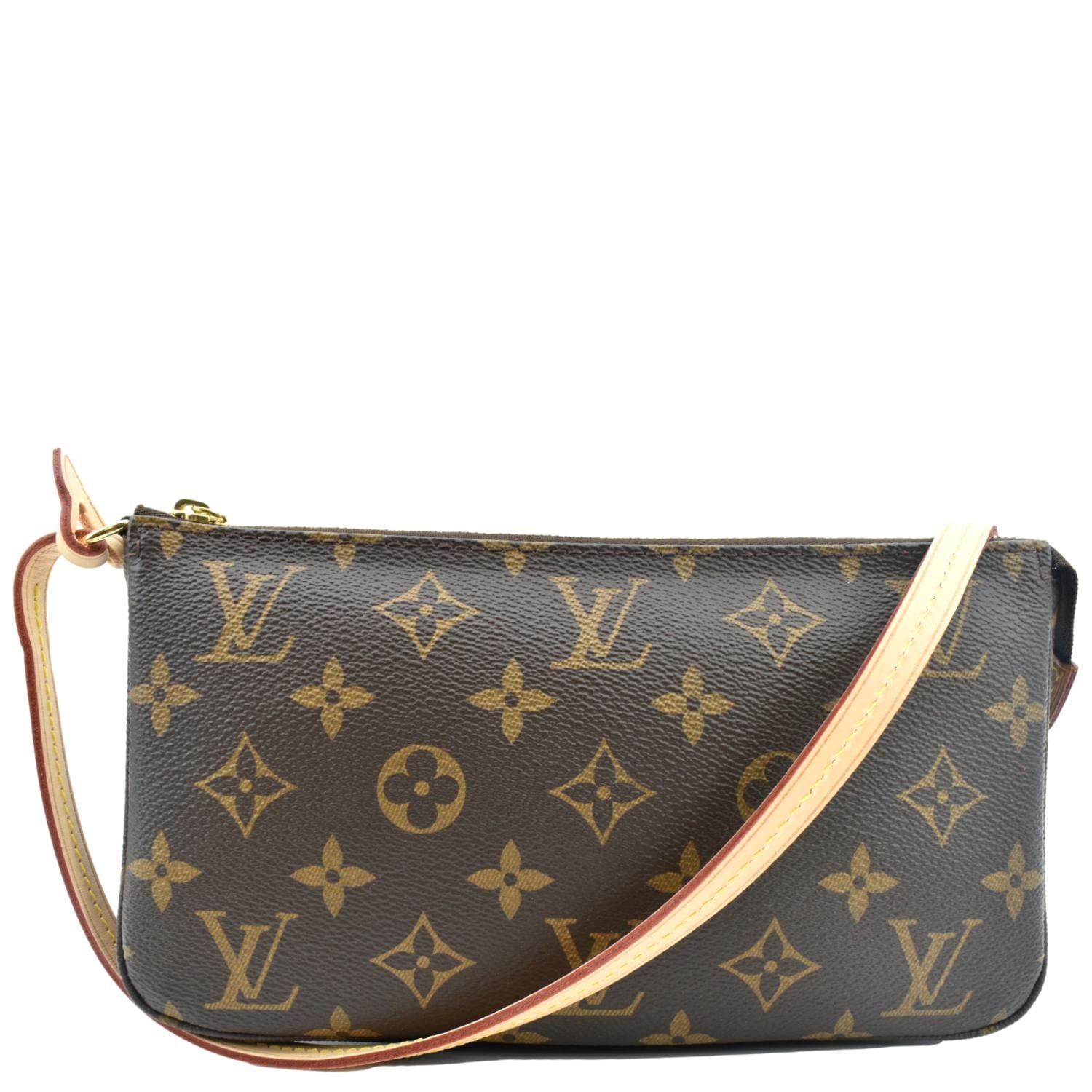 Louis Vuitton Brown Canvas Monogram Pochette Accessoires Long