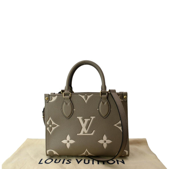 Louis Vuitton Onthego PM Black/Beige in Cowhide Leather with Gold-tone - US