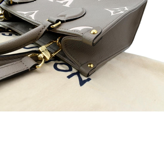 Louis Vuitton Onthego PM Bicolour Creme Monogram Empreinte Bag
