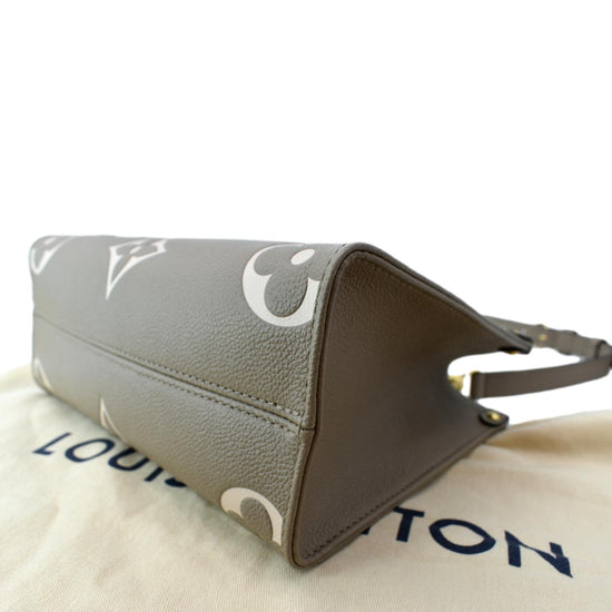 Louis Vuitton Onthego PM Bicolor Monogram Empreinte Leather Dove Cream